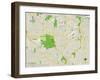 Political Map of Glendale, CA-null-Framed Art Print