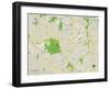 Political Map of Glendale, CA-null-Framed Art Print