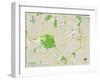 Political Map of Glendale, CA-null-Framed Art Print