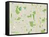 Political Map of Glenview, IL-null-Framed Stretched Canvas