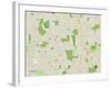 Political Map of Glenview, IL-null-Framed Art Print