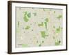 Political Map of Glenview, IL-null-Framed Art Print