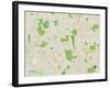 Political Map of Glenview, IL-null-Framed Art Print