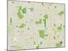 Political Map of Glenview, IL-null-Mounted Art Print