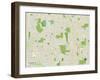 Political Map of Glenview, IL-null-Framed Art Print