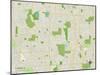 Political Map of Glenview, IL-null-Mounted Art Print