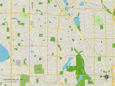 'Political Map of Golden Valley, MN' Art  AllPosters.com