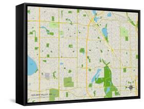 Political Map of Golden Valley, MN-null-Framed Stretched Canvas