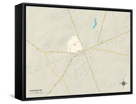 Political Map of Gorham, ME-null-Framed Stretched Canvas
