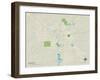 Political Map of Goshen, IN-null-Framed Art Print