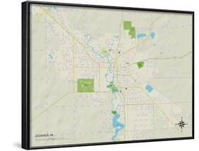 Political Map of Goshen, IN-null-Framed Art Print