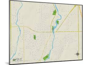 Political Map of Grafton, WI-null-Mounted Art Print