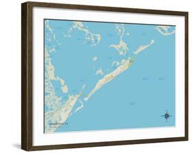 Political Map of Grand Isle, LA-null-Framed Art Print
