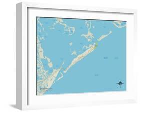 Political Map of Grand Isle, LA-null-Framed Art Print