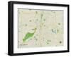 Political Map of Grand Rapids, MI-null-Framed Art Print