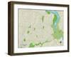 Political Map of Great Falls, VA-null-Framed Art Print