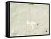 Political Map of Greencastle, IN-null-Framed Stretched Canvas