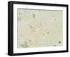 Political Map of Greensboro, NC-null-Framed Art Print