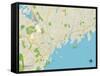 Political Map of Greenwich, CT-null-Framed Stretched Canvas