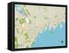Political Map of Greenwich, CT-null-Framed Stretched Canvas
