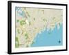 Political Map of Greenwich, CT-null-Framed Art Print