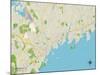 Political Map of Greenwich, CT-null-Mounted Art Print