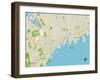 Political Map of Greenwich, CT-null-Framed Art Print