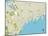 Political Map of Greenwich, CT-null-Mounted Art Print