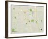 Political Map of Greenwood, IN-null-Framed Art Print