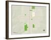 Political Map of Grinnell, IA-null-Framed Art Print