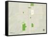 Political Map of Grinnell, IA-null-Framed Stretched Canvas