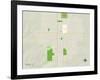 Political Map of Grinnell, IA-null-Framed Art Print