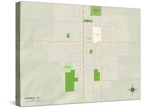 Political Map of Grinnell, IA-null-Stretched Canvas