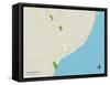 Political Map of Grosse Pointe, MI-null-Framed Stretched Canvas