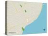 Political Map of Grosse Pointe, MI-null-Stretched Canvas