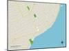 Political Map of Grosse Pointe, MI-null-Mounted Art Print