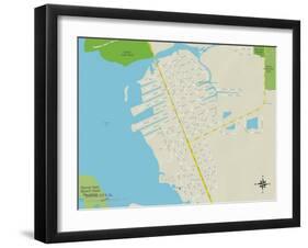 Political Map of Grove City, FL-null-Framed Art Print