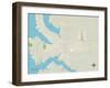 Political Map of Grove, OK-null-Framed Art Print