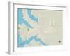 Political Map of Grove, OK-null-Framed Art Print