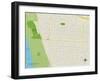 Political Map of Grover Beach, CA-null-Framed Art Print