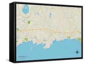 Political Map of Guilford, CT-null-Framed Stretched Canvas