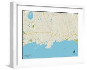 Political Map of Guilford, CT-null-Framed Art Print