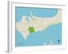 Political Map of Gulf Breeze, FL-null-Framed Art Print