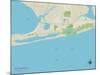 Political Map of Gulf Shores, AL-null-Mounted Art Print
