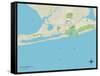 Political Map of Gulf Shores, AL-null-Framed Stretched Canvas