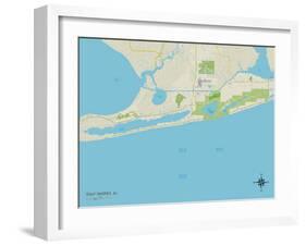 Political Map of Gulf Shores, AL-null-Framed Art Print
