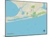 Political Map of Gulf Shores, AL-null-Mounted Art Print