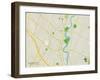 Political Map of Hackensack, NJ-null-Framed Art Print