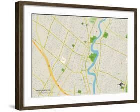 Political Map of Hackensack, NJ-null-Framed Art Print