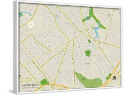 'Political Map of Haddonfield, NJ' Poster | AllPosters.com